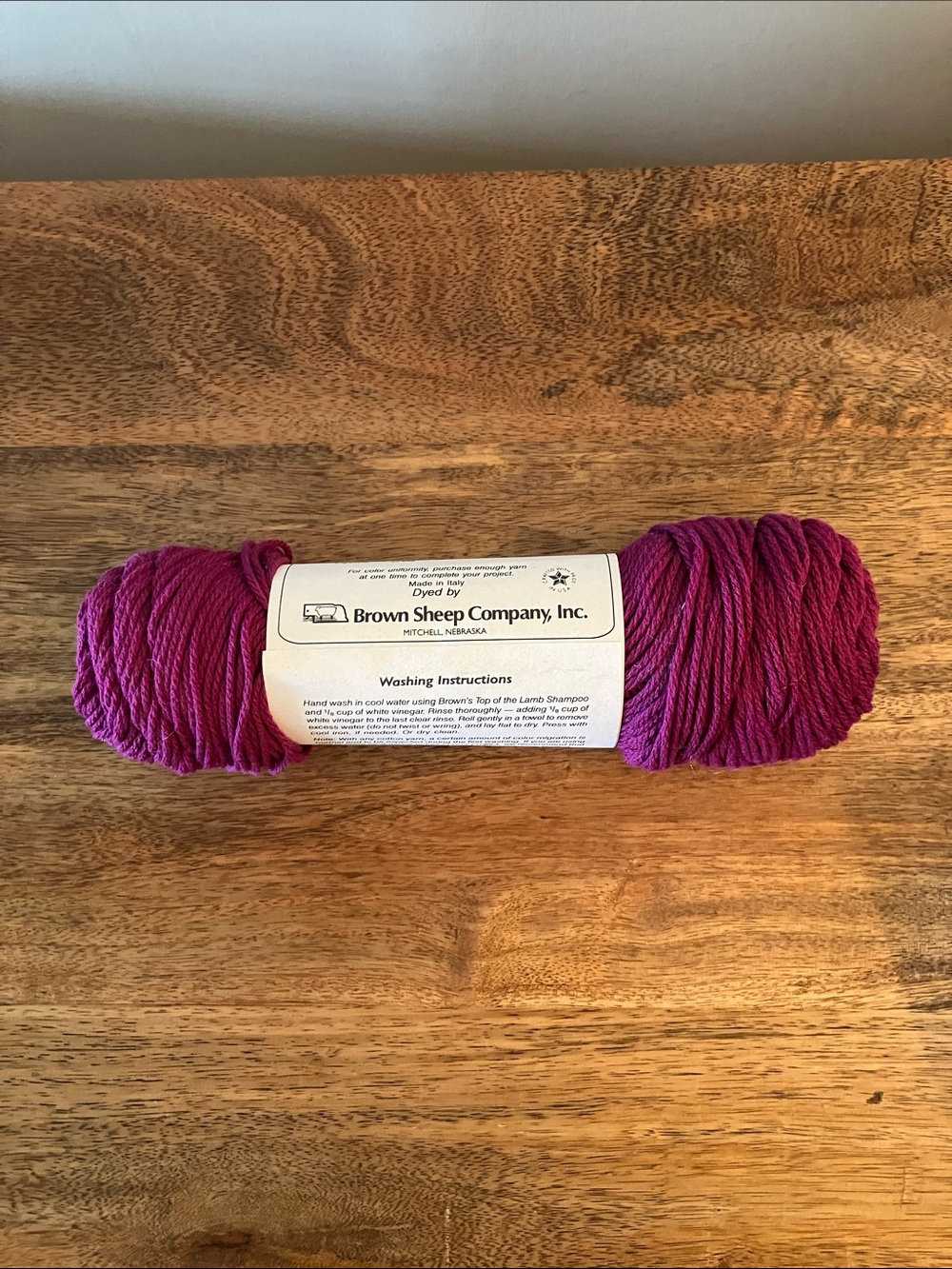 Brown Sheep Cotton Fleece Yarn Magnetic Magenta Cotton Merino 215 Yds 100g